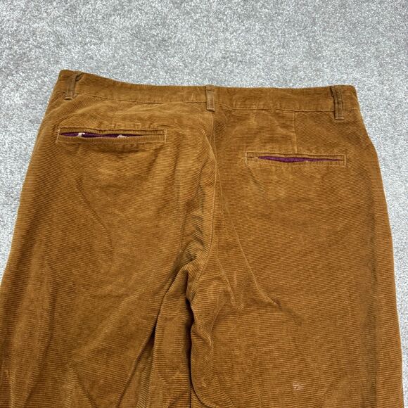 Betabrand Corduroy Straight Leg Pants Mens 36x32 Brown Rabbit Bunny Lined Casual - Picture 6 of 16